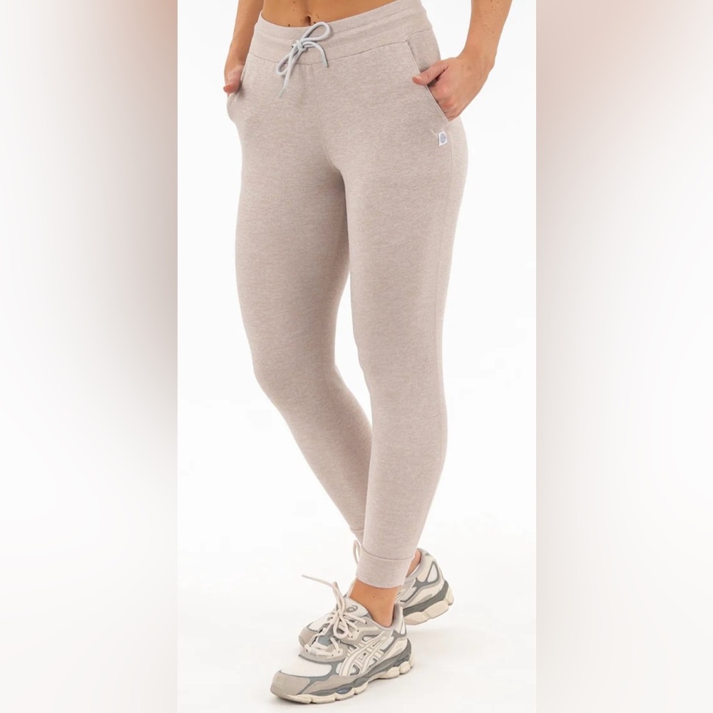 Rhoback Tempo Performance Jogger Heather Stone Size Large NWOT